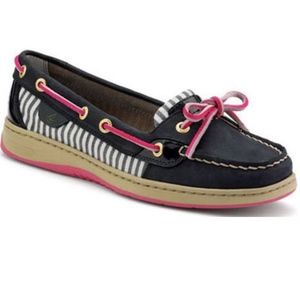 Sperry Top Sider Angelfish Navy White Pink 7.5